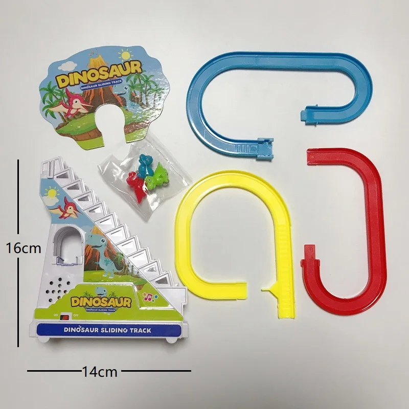 Climbing Stairs Track Toys Cartoon Penguin Dinosaur Dog Duck For Children Electronic Music Funny Boys Girls Kids Birthday Gift childrens toys