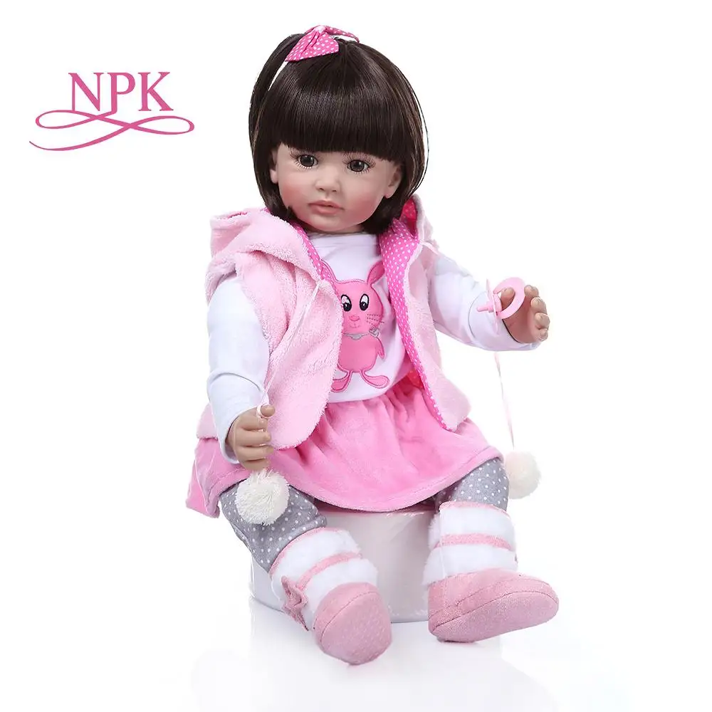 

60CM Realistic Reborn Doll Big Size Lifelike Handmade Soft silicone reborn toddler baby dolls Christmas surprise gifts lol toy