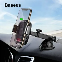 Baseus 10 Вт Qi автомобильное беспроводное зарядное устройство для iPhone X XS 8 samsung S10 S9 инфракрасная индукция быстрая Беспроводная зарядка автомобильное зарядное устройство для телефона