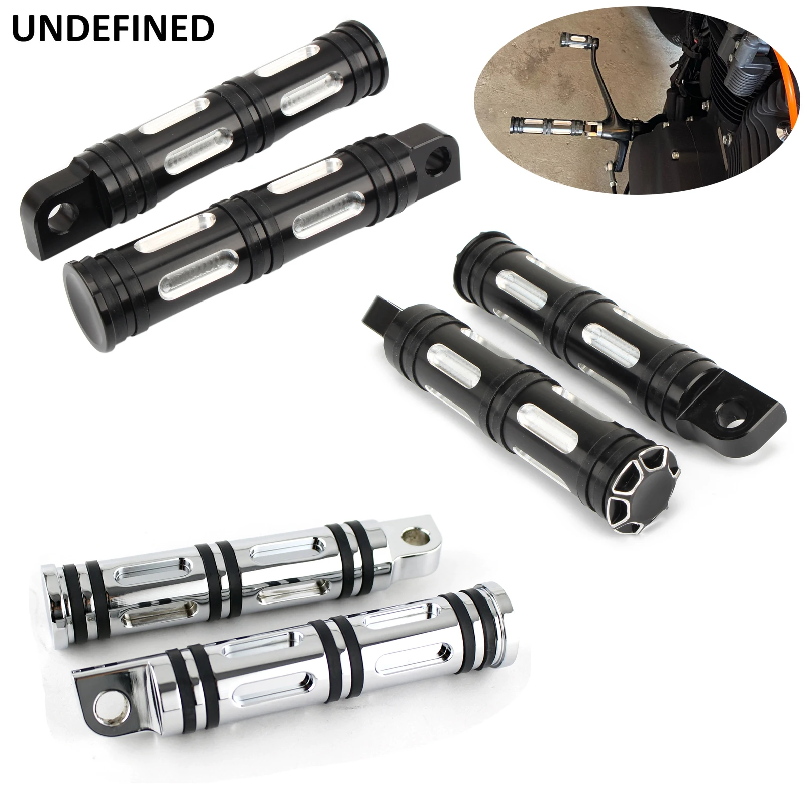 14pcs Rear Passenger Foot Pegs Mount Kit Clamp For Harley Davidson