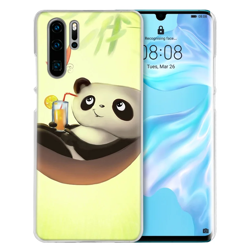 Чехол для huawei Honor P20 mate 20 10 P10 P9 P8 8X9 Lite P Smart+ Plus Nova 3i прозрачный чехол с милыми животными пандой