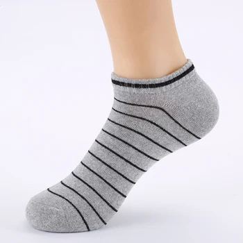 

2020 New Men's Socks High Quality Large Size Sports Breathable Fitted Striped Patchwork Ankle Socks Gifts for Men Meias