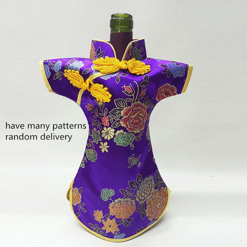  Handmade Home Decor Wine Bottle Cover Silk Brocade Chinese Knot  Bottle Bags Satin Wine Pouch Dust Bag fit 750ml Bottle (10, Mixed Color) :  Home & Kitchen
