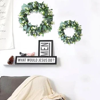 

Artificial Door Wreath Simulation Leaves Rattan Grass Garland Home Office Plant Decoration