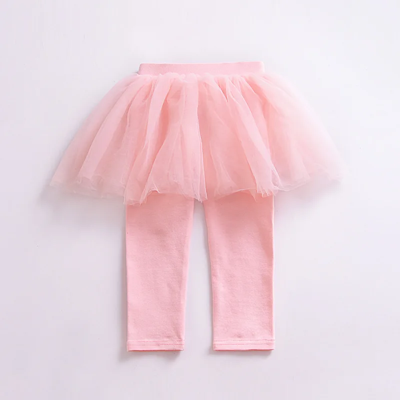 От 1 до 5 лет юбка-брюки для маленьких девочек; Новинка года; сезон весна-осень; детские брюки для девочек; сетчатые Лоскутные детские леггинсы с эластичной резинкой на талии