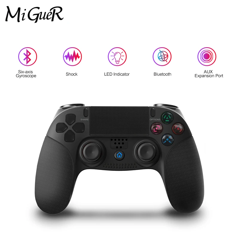 

MiGueR Gd-8951 Wireless Bluetooth Gamepad Flexible Joystick With For PS4/PS3 PC TV IOS Android Touch Panel Antiskid marks