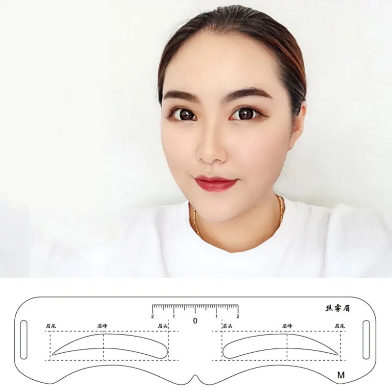 Reusable Eyebrow Shaper DIY 6PCS Set Soft Ruler Brow Definer Eyebrow Stamp  Card Soft Ruler Stencil Shaping Makeup Tool