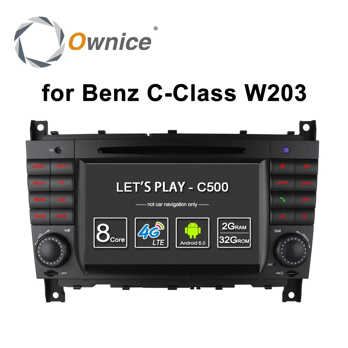 4G SIM LTE Android 6.0 Octa 8 Core Car DVD for Mercedes C Class W203 2004 - 2007 c200 C230 C240 C320 C350 CLK W209 2005 GPS