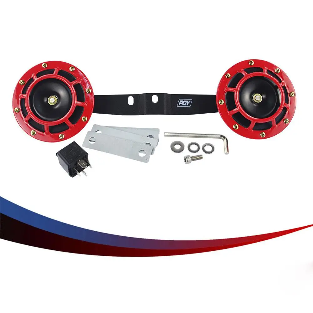 Dragonpad 2 шт. 12v 115DB автомобиль электрический взрыв тон воздуха рог комплект с кронштейном для грузовиков твитер