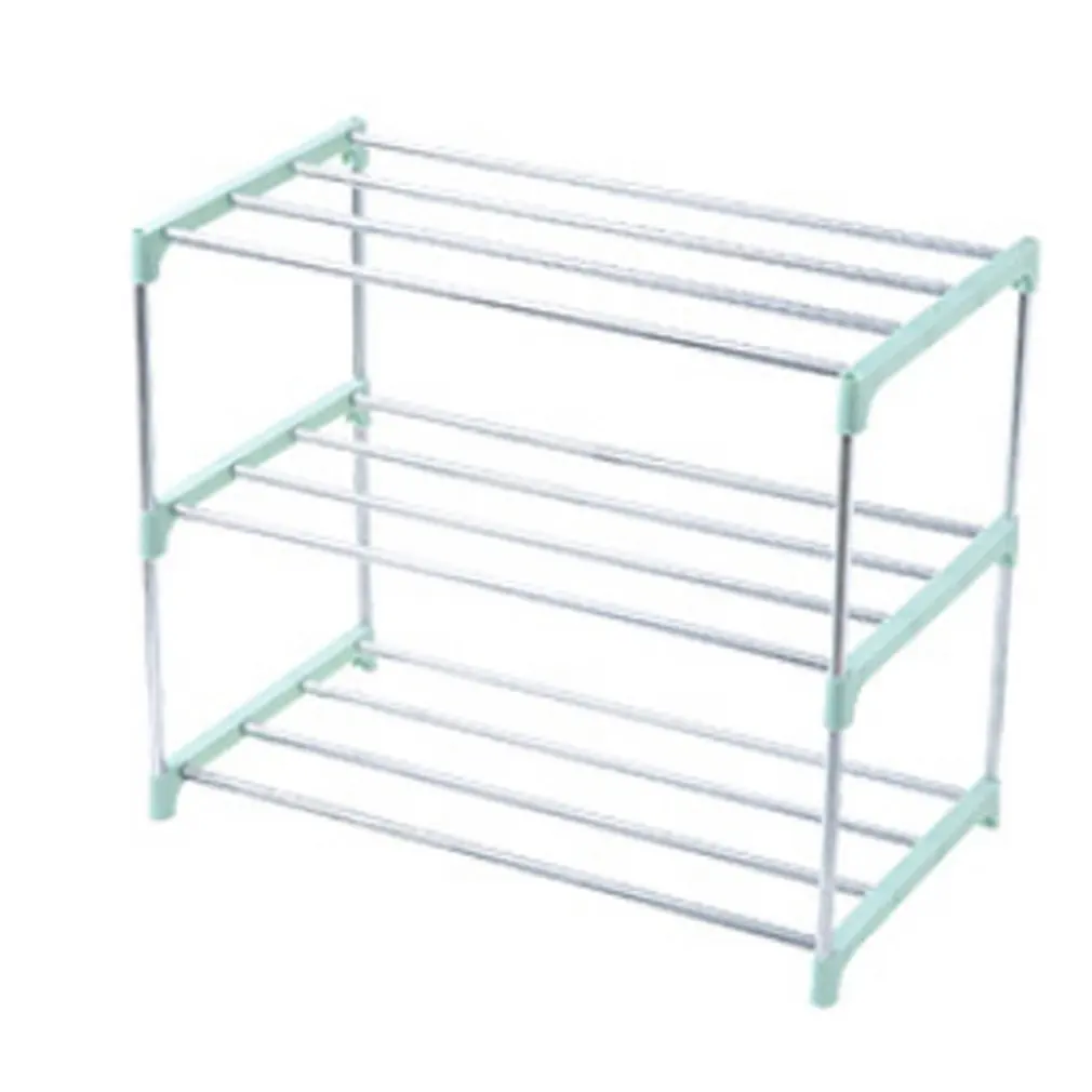 

Simple Multi Layer Shoe Rack Stainless Steel Easy Assemble Storage Shelf Shoe Cabinet
