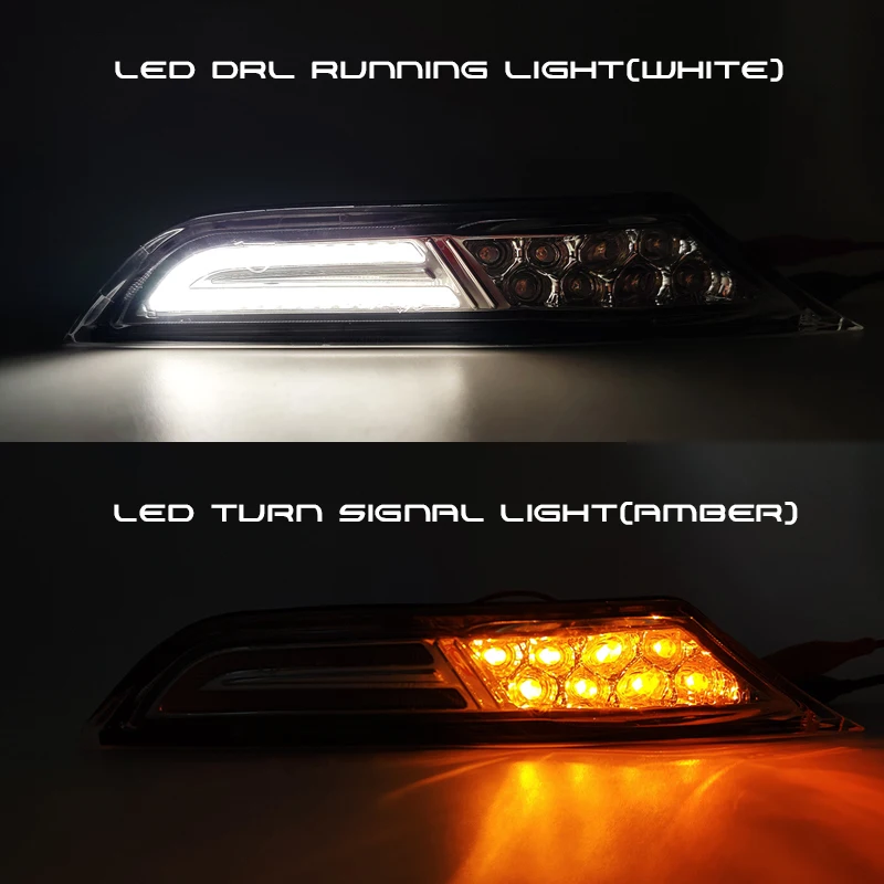 Подходит для Nissan GT-R R35 2007- дымовые линзы Белый/янтарный светодиодный ходовой DRL Светильник W/указатель поворота светильник s Боковой габаритный фонарь