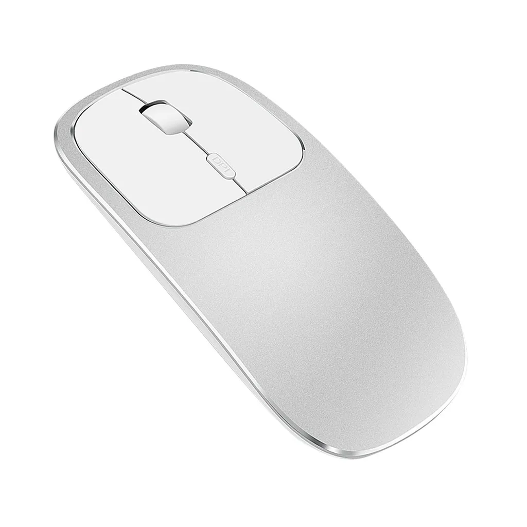 Silver Беспроводная мышь компьютерная Bluetooth мышь Бесшумная металлическая Mause перезаряжаемая эргономичная мышь щелчок оптическая мышь для ноутбука ПК# D1 - Цвет: Silver