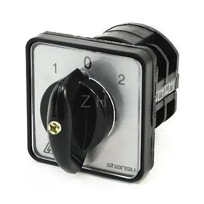 

Rotary Cam 1-0-2 3 Position Changeover Combination Switch 4 Terminals