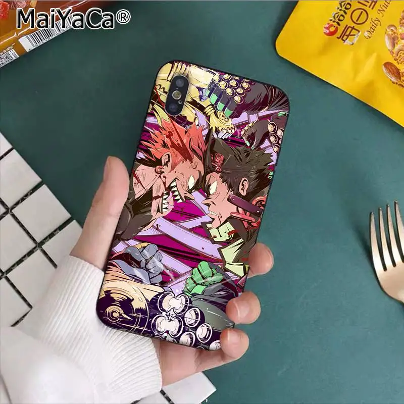 MaiYaCa JoJo Необычные Приключения аниме мягкий черный чехол для телефона для iPhone 11 pro XS MAX 8 7 6 6S Plus X 5 5S SE XR чехол - Цвет: A5