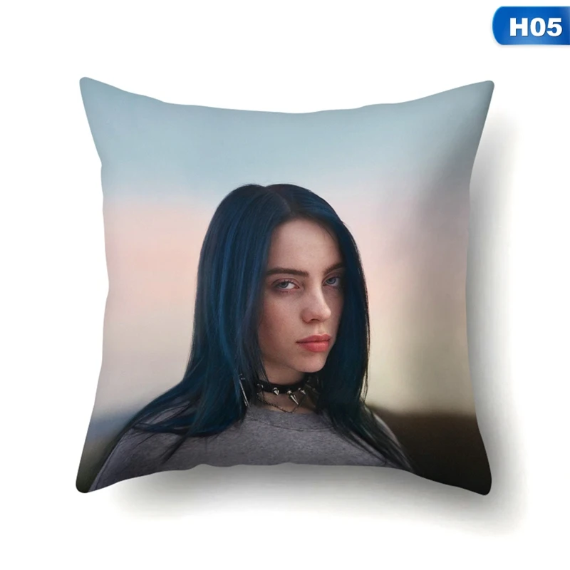 Наволочка из полиэстера с принтом Billie Eilish, декоративные подушки для дома, поп-певец Billie, чехол для подушки - Цвет: 5
