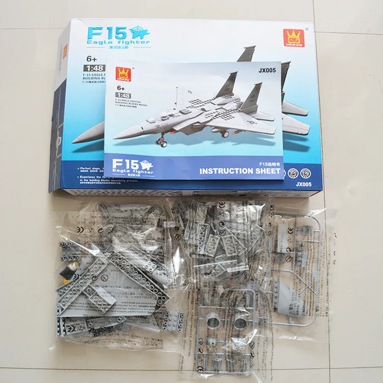 

Wange Military Model Plane Assembled Building Blocks Educational Small Particles Plastic Inserting Toy Jx005