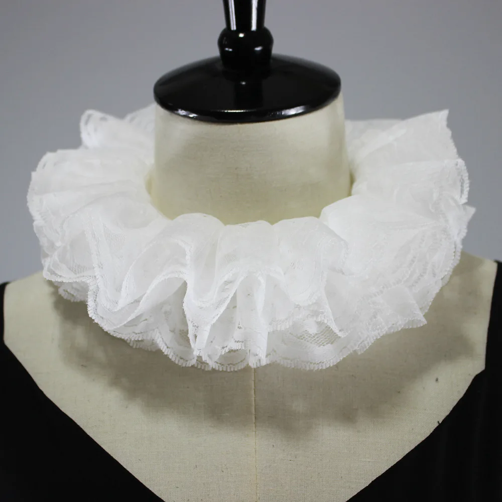 Fake Collar Bow Tie Detachable Collar Shawl Women's Sweater Decoration Fake Collar Bow Lace Decorative Collar Court Ruff Formal Dress Clown