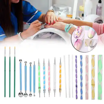 

20pcs Mandala Dotting Tool DIY Ball Stylus Acrylic Rods Double Sided Dotting Tool Nail Brush Nail Extension Kit Nail Accessories