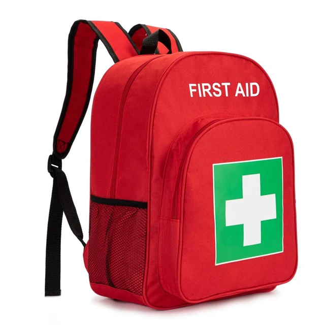 Sac à dos rouge de premiers secours, sac à dos vide de premiers soins  médicaux, sac de premiers secours pour Center de soins pour enfants -  AliExpress