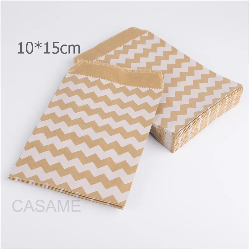 10x15cm 13x18cm 8x15cm Paper Gift Bag Candy Food Safe Kraft Craft