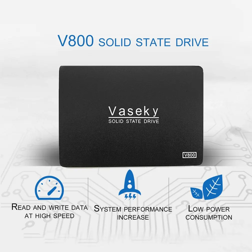 Vaseky V800 120G тонкий корпус ультра дизайн SSD жесткий диск мини SATA твердотельный