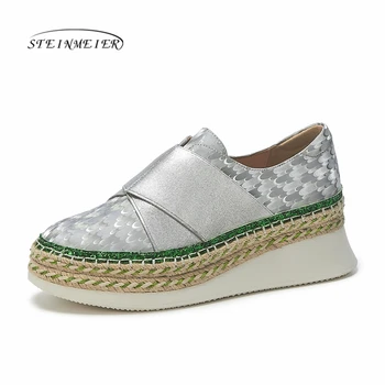 

Women's Flats Oxford Shoes Woman Genuine Leather Sneakers Ladies Brogues slipon Vintage Casual Shoes Oxfords Shoes For Women