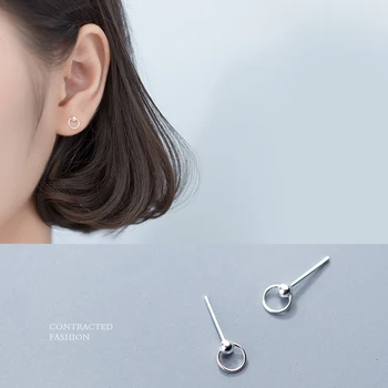 

La Monada Stud Earrings For Women Silver 925 Minimalist Circle Fine Women Earrings In Jewelry Stud Earrings 925 Sterling Silver