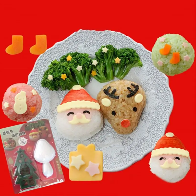 Рождественская елка суши рисовые шары хлебопечка Мультфильм выпечки DIY печенье инструмент 94 шт