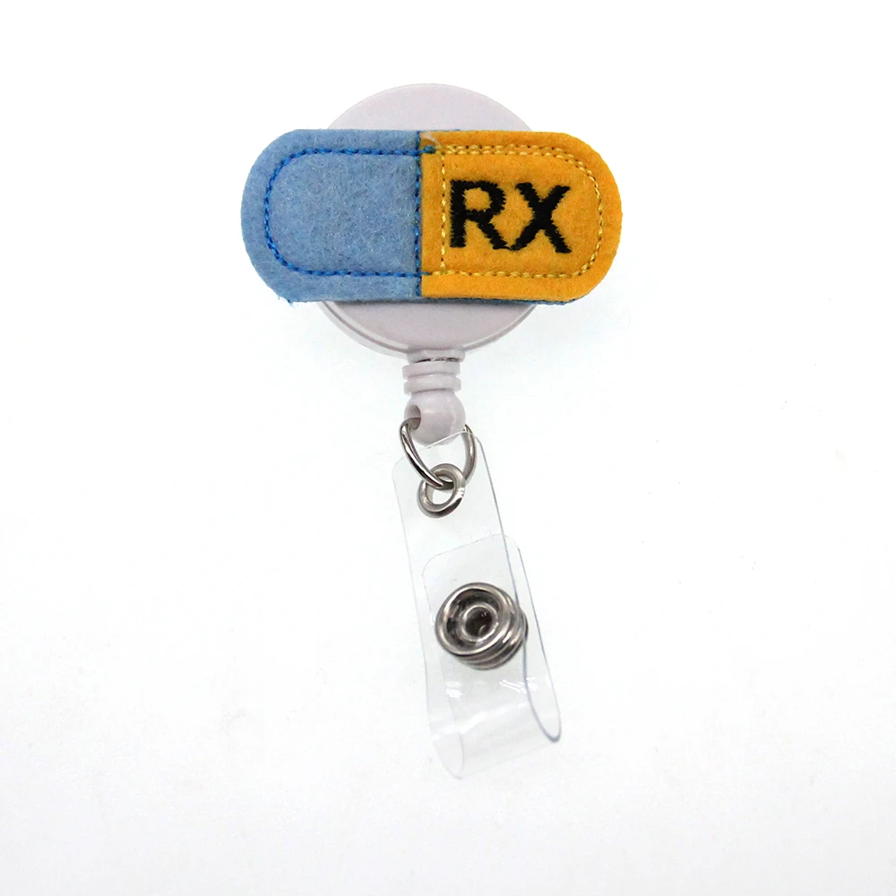 Новая медицинская войлочная синяя микроскопа значок катушка желтая таблетка значок держатель