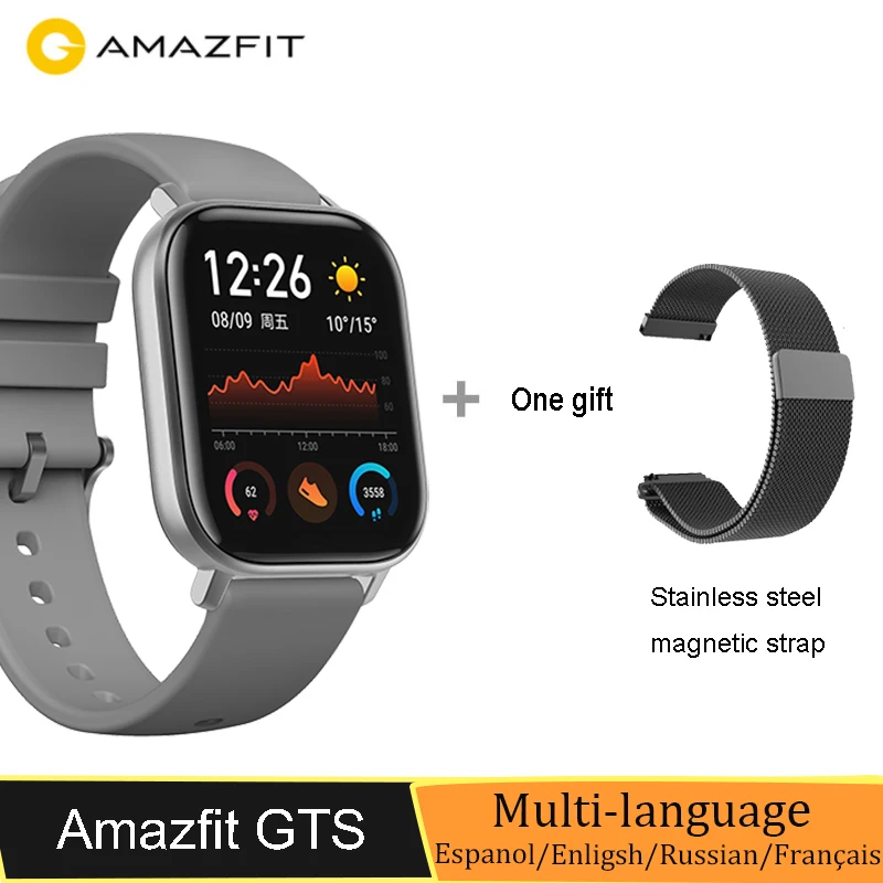 Global version New Amazfit GTS Smart Watch 5ATM Waterproof Swimming watch 14Days Battery Music Control | Электроника