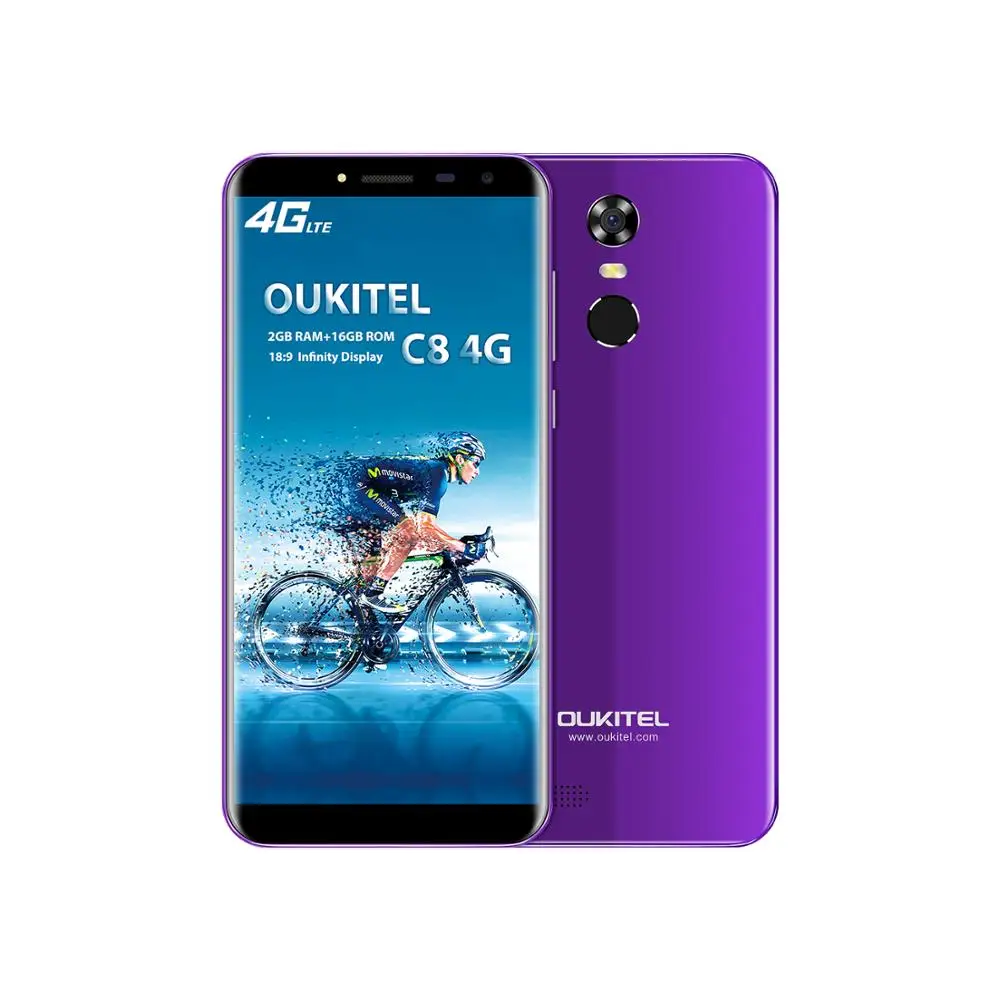 Смартфон Oukitel C8 4G 5,5 дюймов, 2ГБ 16 ГБ, 13 МП+ 5 МП, 3000 мАч, 4G LTE мобильный телефон, разблокировка отпечатков пальцевв