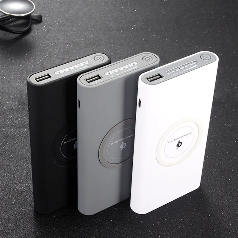 Banco de energía de carga inalámbrica para teléfono, cargador de batería externo de 30000mAh, 2 USB, para iphone y Android - Imagen 5