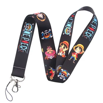 

20pcs/lot Cartoon Animation Lanyard One Piece Mobile Phone Hang Rope Documents Key Strap Badge Exhibition Neck Strap AL0230