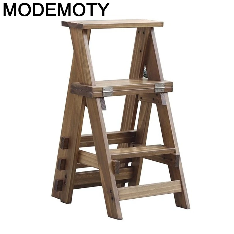 Деревянная лестница для детской ванной комнаты стул-стремянка | Мебель