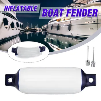 

Marine Fenders Inflatable Blue Twin Eye Vinyl 110mm x 400mm Boat Mooring Buffer UV Protected Suitable for Small Boats Durable