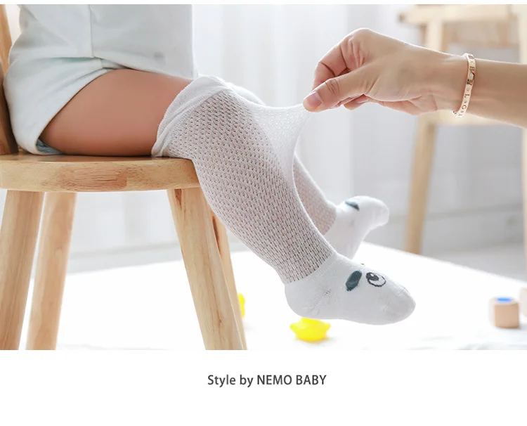 Summer Mesh Thin Cotton Boneless Anti-mosquito Infant Stockings Viscose Baby Socks Children over-the-Knee Protection 0-1-3-Year