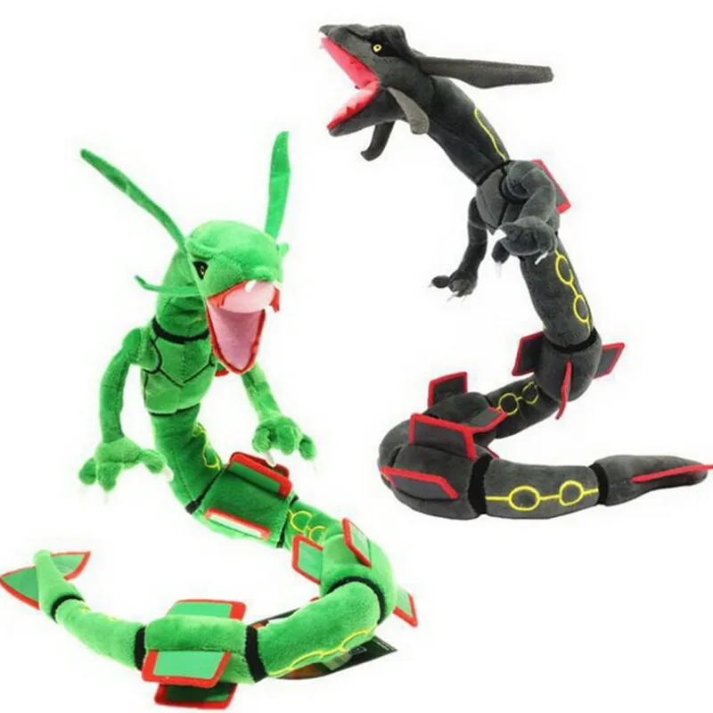 

2020 TAKARA TOMY Pokemon Anime Cartoon Green Black Rayquaza Plush Toys Soft Stuffed Animal Dolls Christmas Gifts for kids
