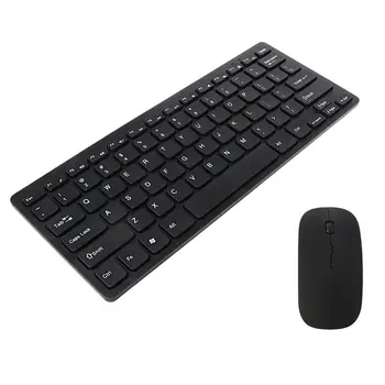 

Wireless 2.4GHz Mini Keyboard Ultra-Thin Mouse Combo Set For Desktops Laptops WXTA