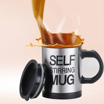 

Stainless Steel Automatic Electric Lazy Self Stirring Mug Coffee Milk Mixing Cup Smart Stainless Steel Juice Mix Cup