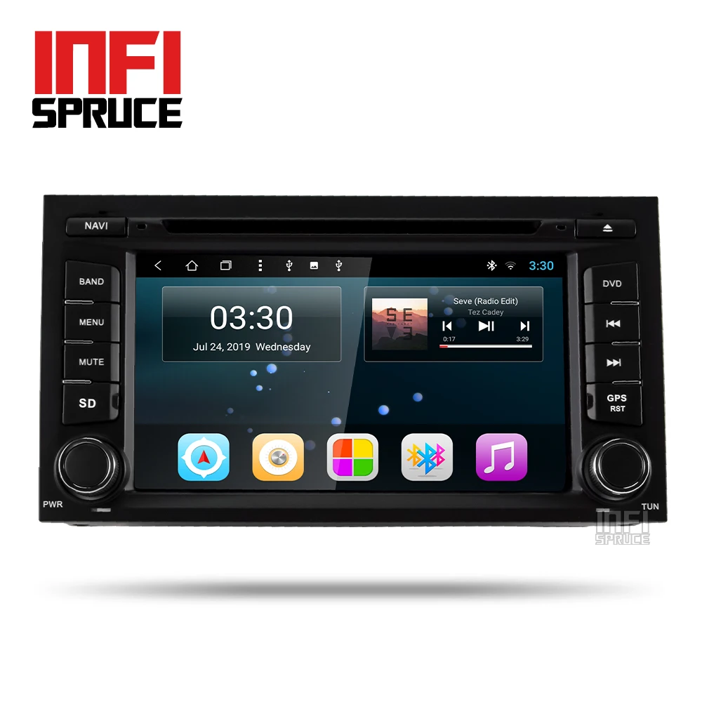 Top Infispruce 7 inch Android 9.0 car dvd for Seat Leon 2013-2018 with 8 core radio stereo gps navigation car stereo media player 2