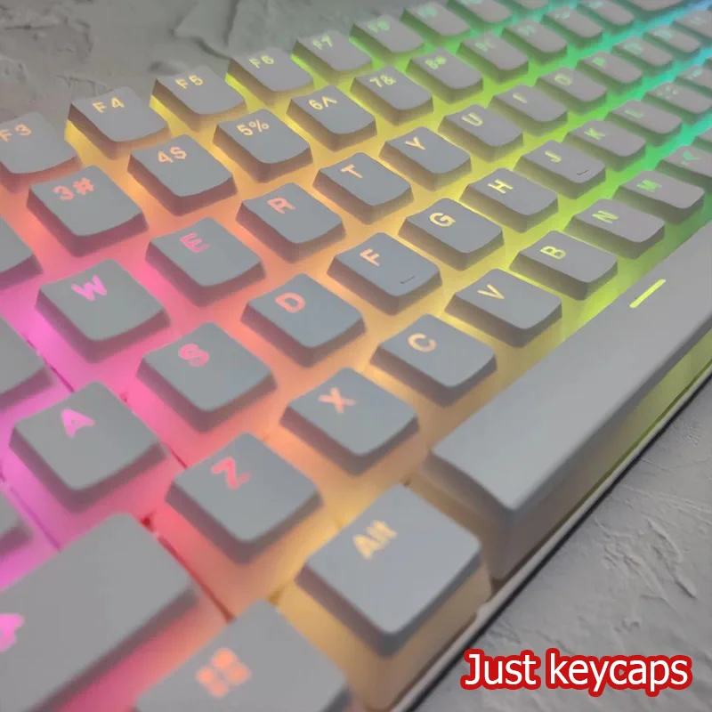 PBT OEM 108 Keys Pudding Keycaps For Cherry MX Switch Mechanical Keyboard RGB Gamer Keyboards Blue/Black/Brown/Black Switch