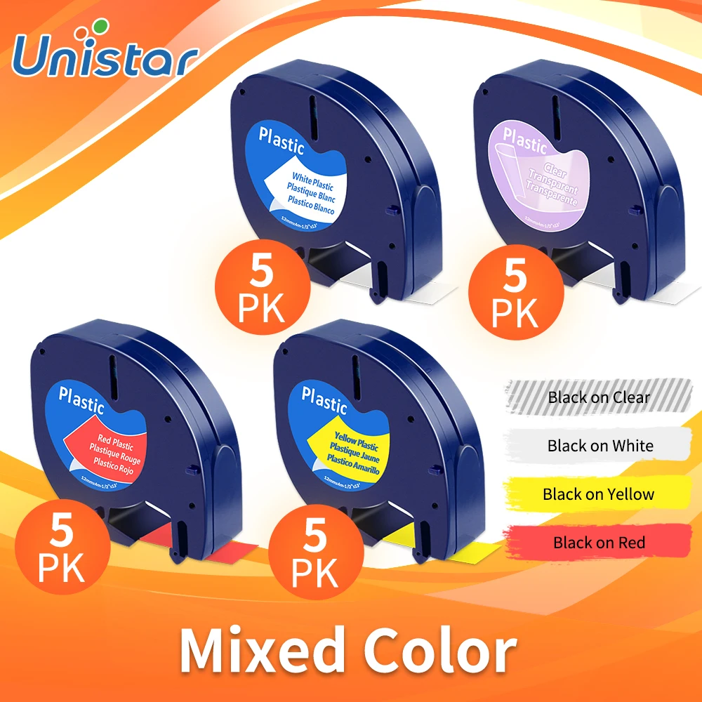 20PK Compatible DYMO LetraTag 91221 LT100T Label Tape Refill US