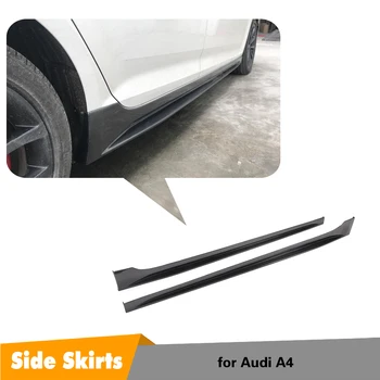 

Carbon Fiber Side Skirts for Audi A4 S4 SLINE Side Bumper Extension Lips 2017 2018 2019