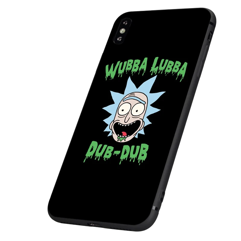 Черный чехол ТПУ для iphone 5, 5s, se, 6, 6s, 7, 8 plus, x, 10, силиконовый чехол для iphone XR, XS, 11 pro, MAX, чехол, Рик и Морти, Wubba, Lubba