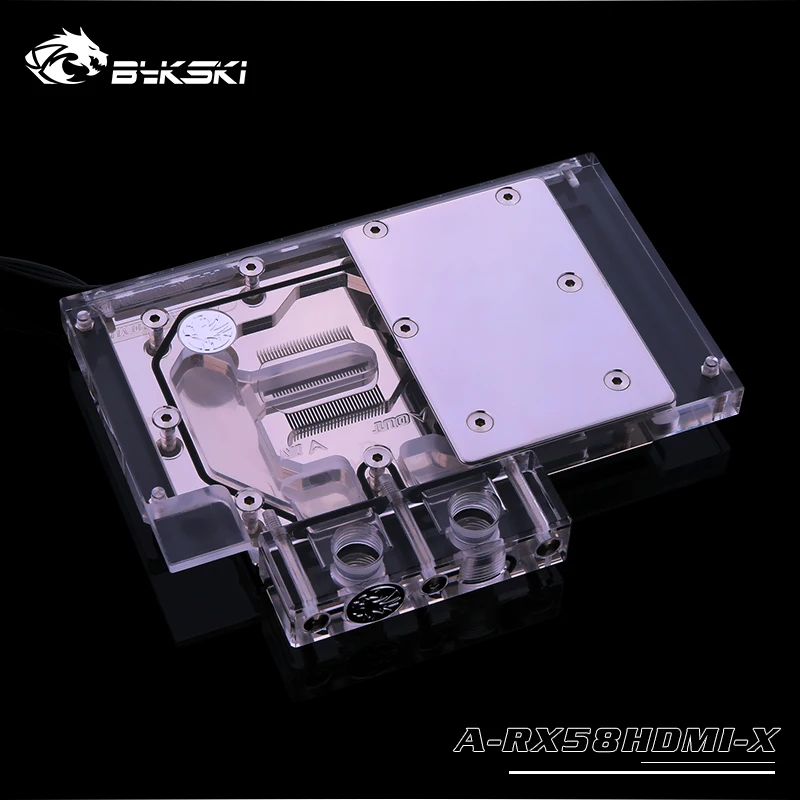 Bykski A-RX58HDMI-X Full Coverage GPU Water Block For AMD RX580 HDMI Graphics Card Cooler Heatsink New arrival Water Cooling