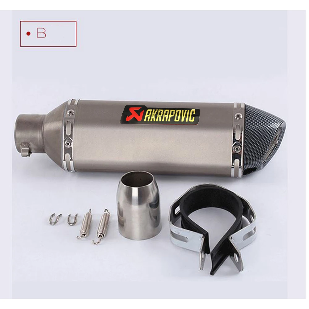 Scorpio Akrapovic глушитель выхлопной трубы мотоцикла для honda cbr600 rr suzuki burgman 400 yamaha t max 500 honda shadow 600 - Цвет: B