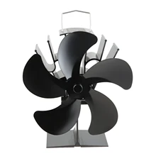1pc fogão ventilador de lareira de alumínio anodizado baixo ruído fogão ventilador log queimador de madeira eco amigável silencioso casa calor distribut