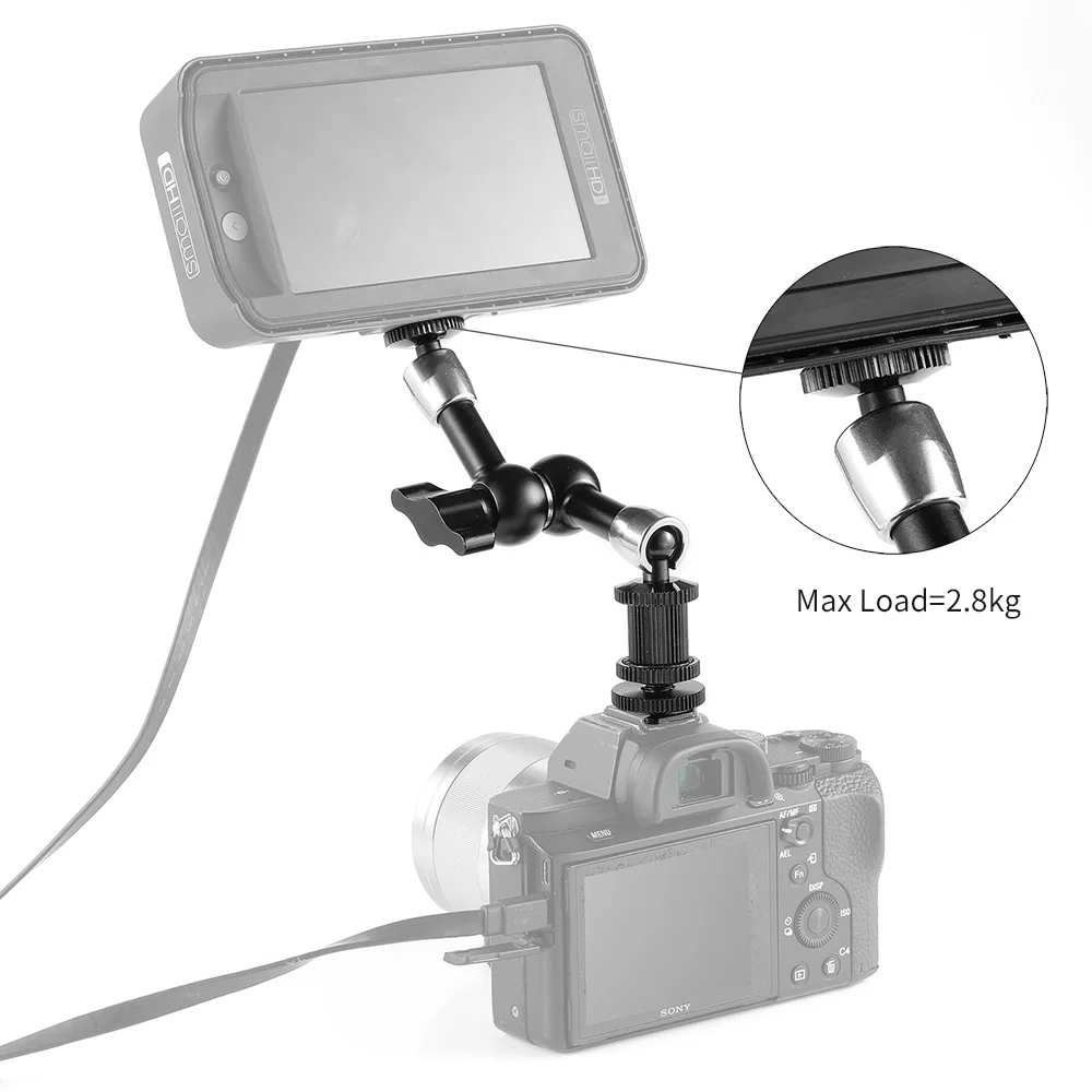 Шарнирная розетка SmallRig с креплением холодного башмака и резьбовым винтом 1/4 20