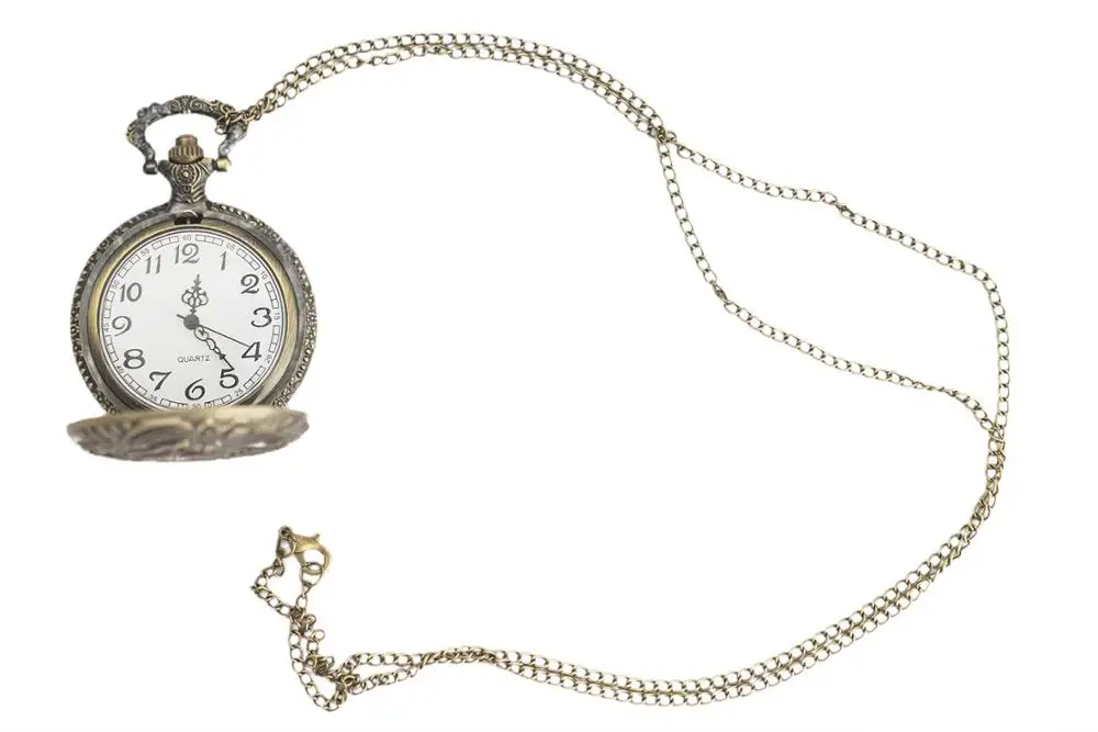 

Bronze Key Ring with Round Dial and Cover Quartz Unisex Watch