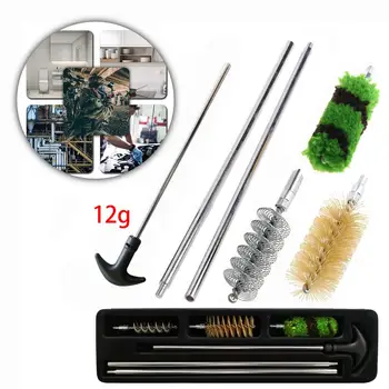 

6Pcs/set Gun Cleaning Tool Rod Brush Cleaning Kit Aluminum Hunting Accessories For 12GA 16GA 20GA 410GA Gauge Gun Hunting Rifle